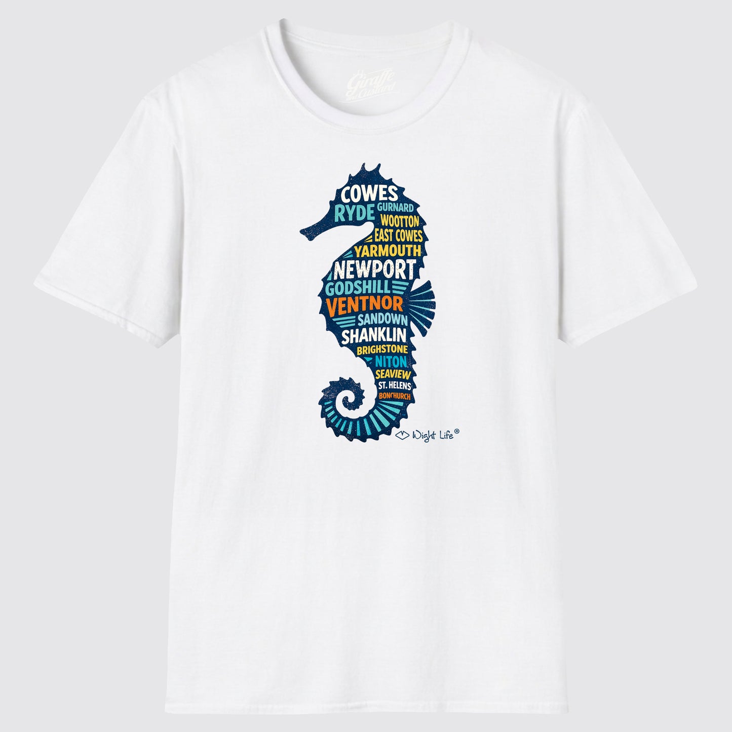Wight Life T-Shirt - Island Seahorse- Unisex Isle of Wight Tee
