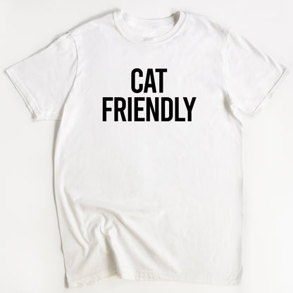 Cat Friendly Cat T-Shirt - Funny Slogan T-Shirt - Cat Lover