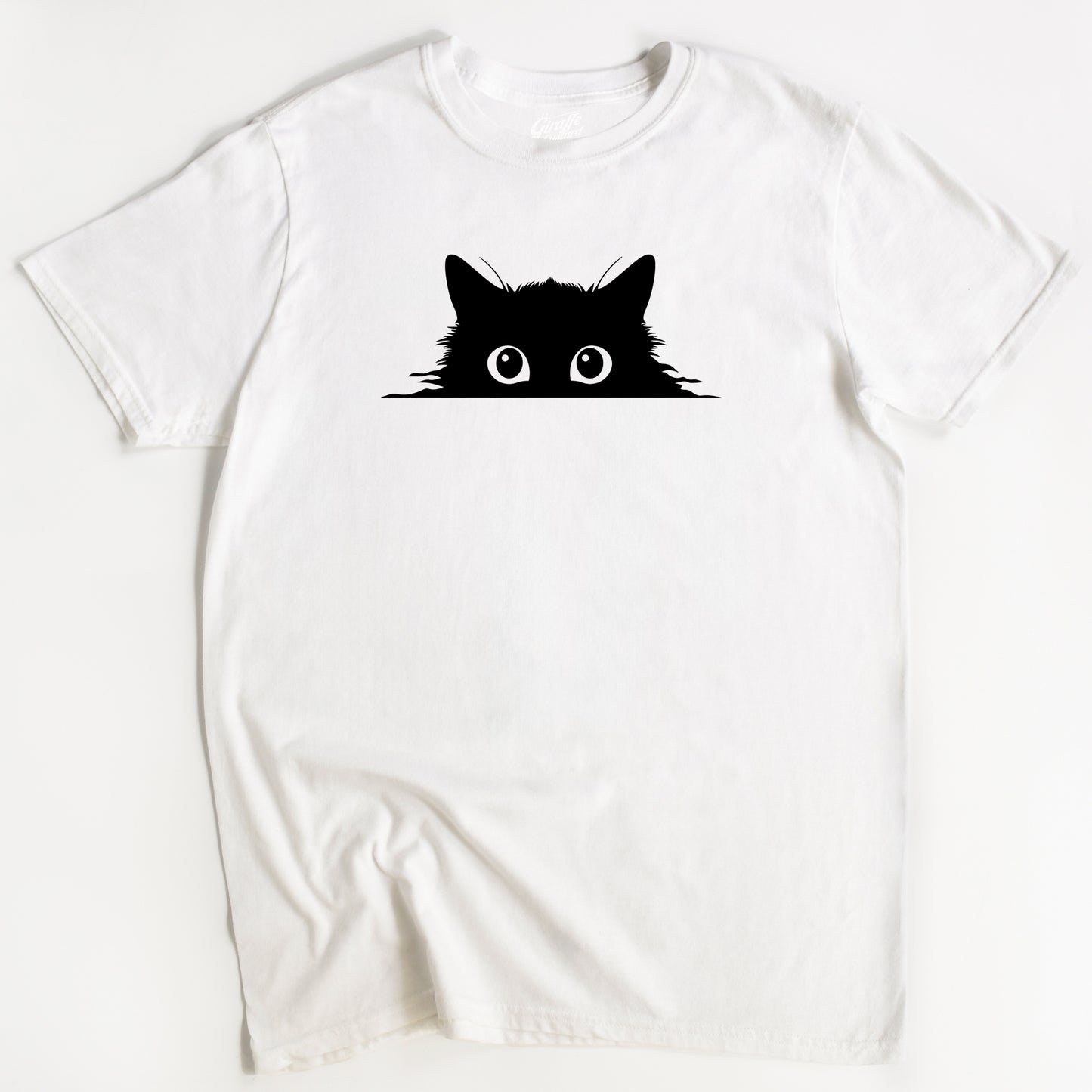 Peeping Cat T-Shirt - Funny Slogan T-Shirt - Cat Lover