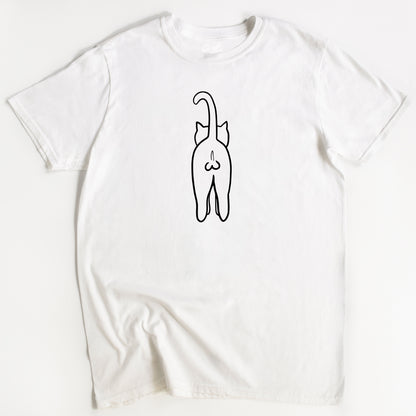 Cat Bum T-Shirt - Funny Slogan T-Shirt - Cat Lover