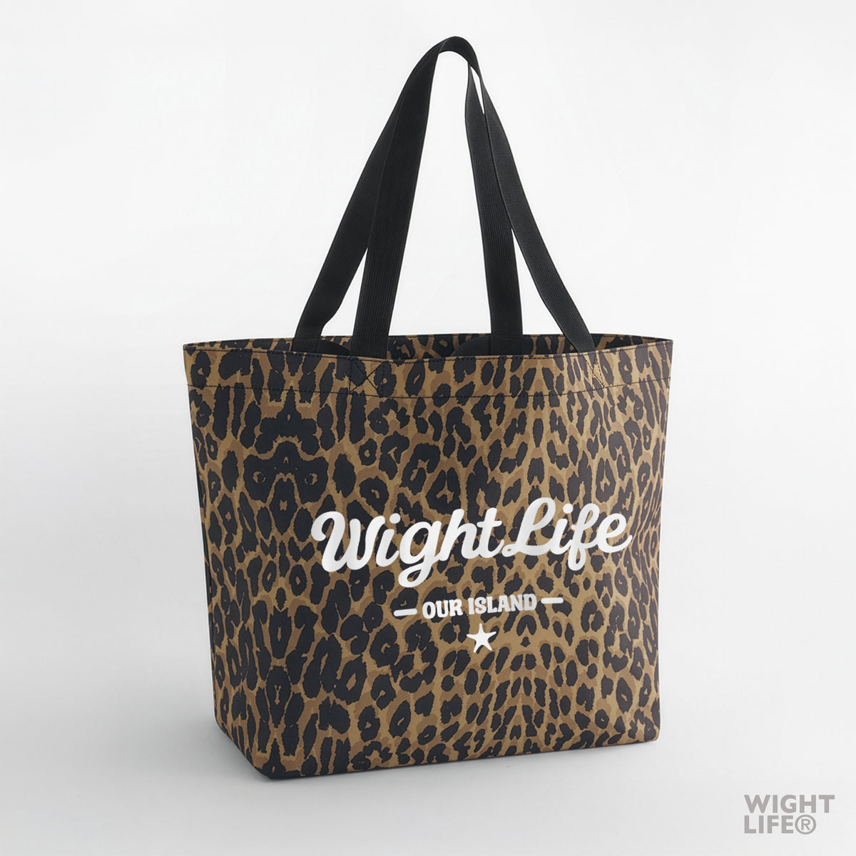 Wight Life Leopard Print Large Tote Shopping Bag