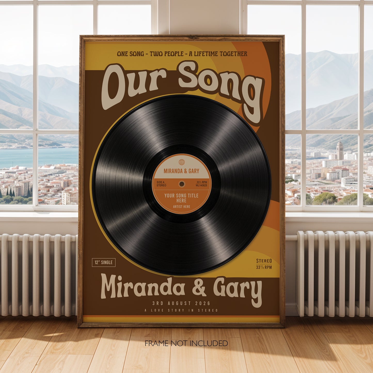Personalised Wedding Song Vinyl Record Print – First Dance Wall Art