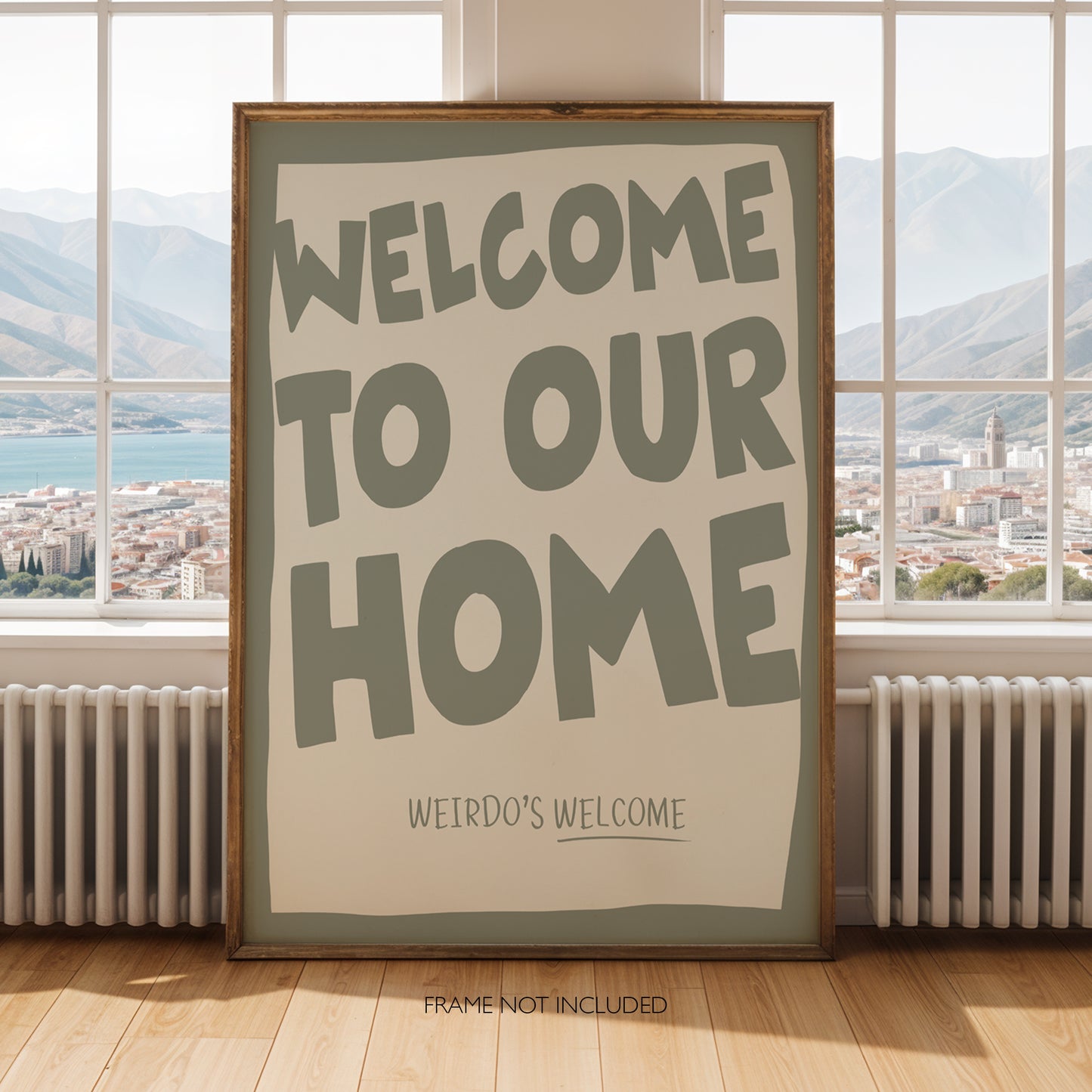 Weirdos Welcome Funny Wall Art Print – Quirky Welcome Home Poster