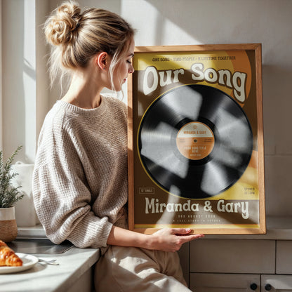 Personalised Wedding Song Vinyl Record Print – First Dance Wall Art