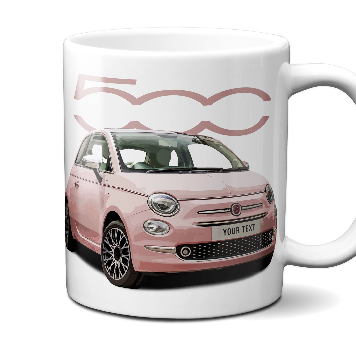 Personalised Fiat 500 Mug Gift - 7 Colour Options