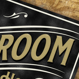 Personalised Bathroom Metal Door Wall Sign Vintage 200x305mm