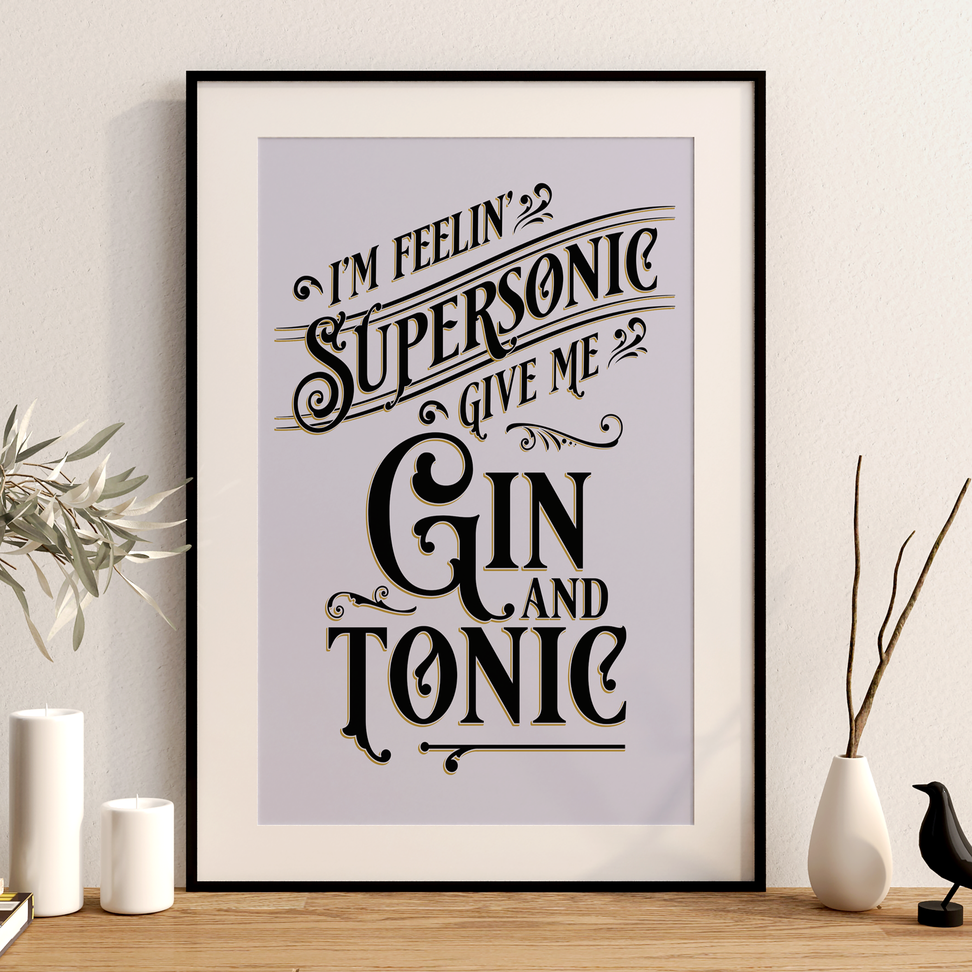 Oasis Supersonic Gin and Tonic Wall Art Poster Print
