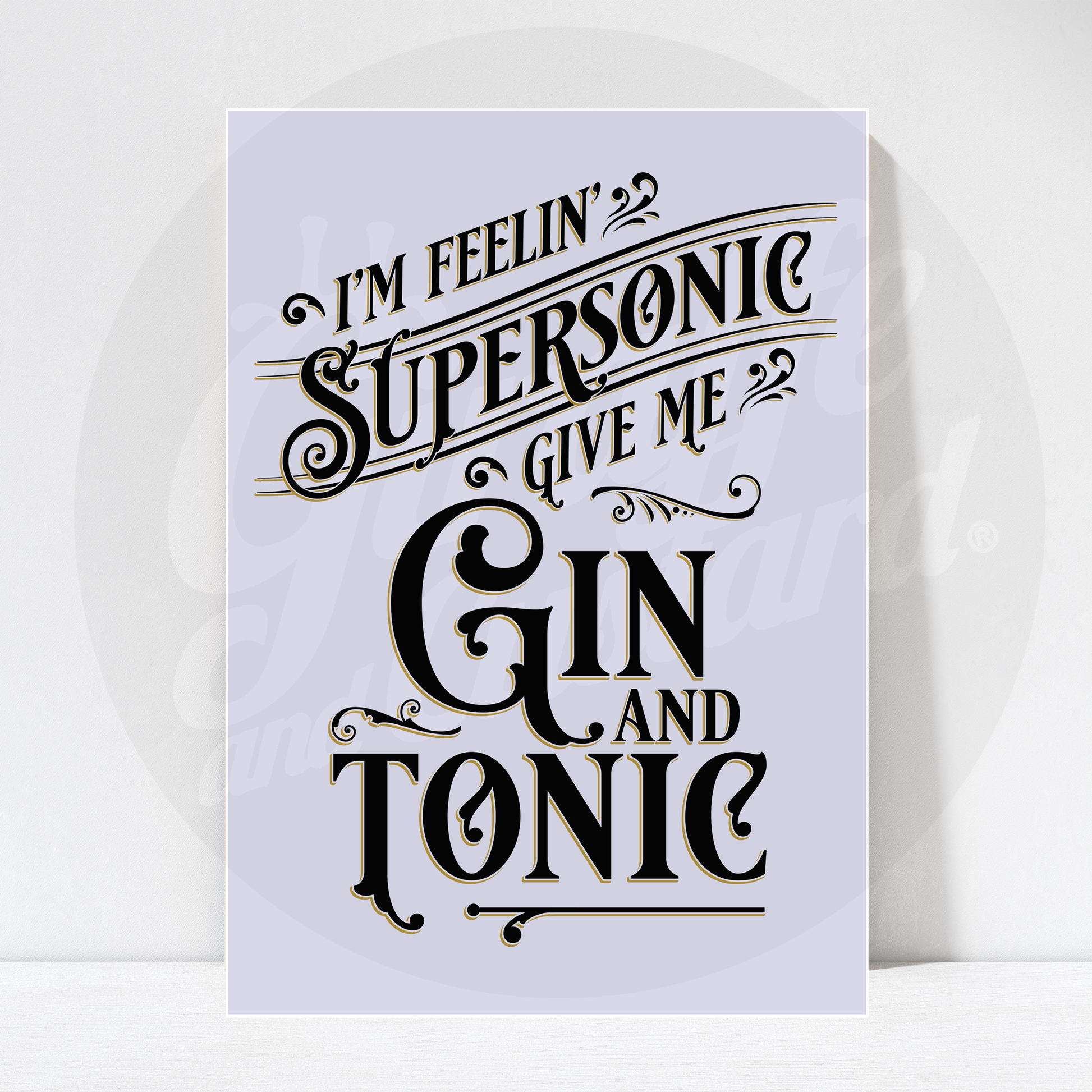 Oasis Supersonic Gin and Tonic Wall Art Poster Print unframed