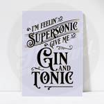 Supersonic Gin and Tonic Art Print Blue