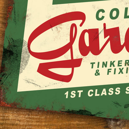 Personalised Garage Sign Retro Metal Sign - Vintage Garage Motor Oil 200x305mm