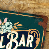 Personalised Cocktail Bar Home Pub Metal Door Wall Sign Vintage 200x305mm