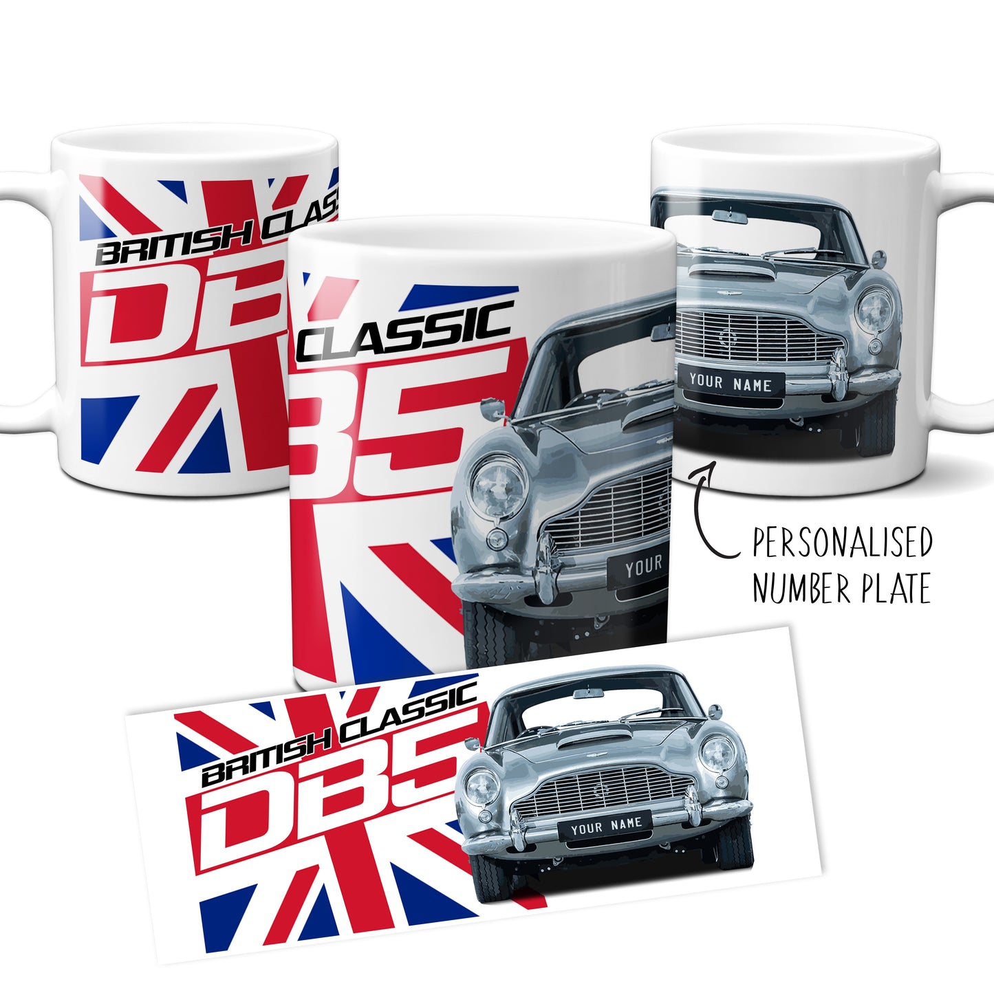 Personalised Aston Martin DB5 Mug Gift