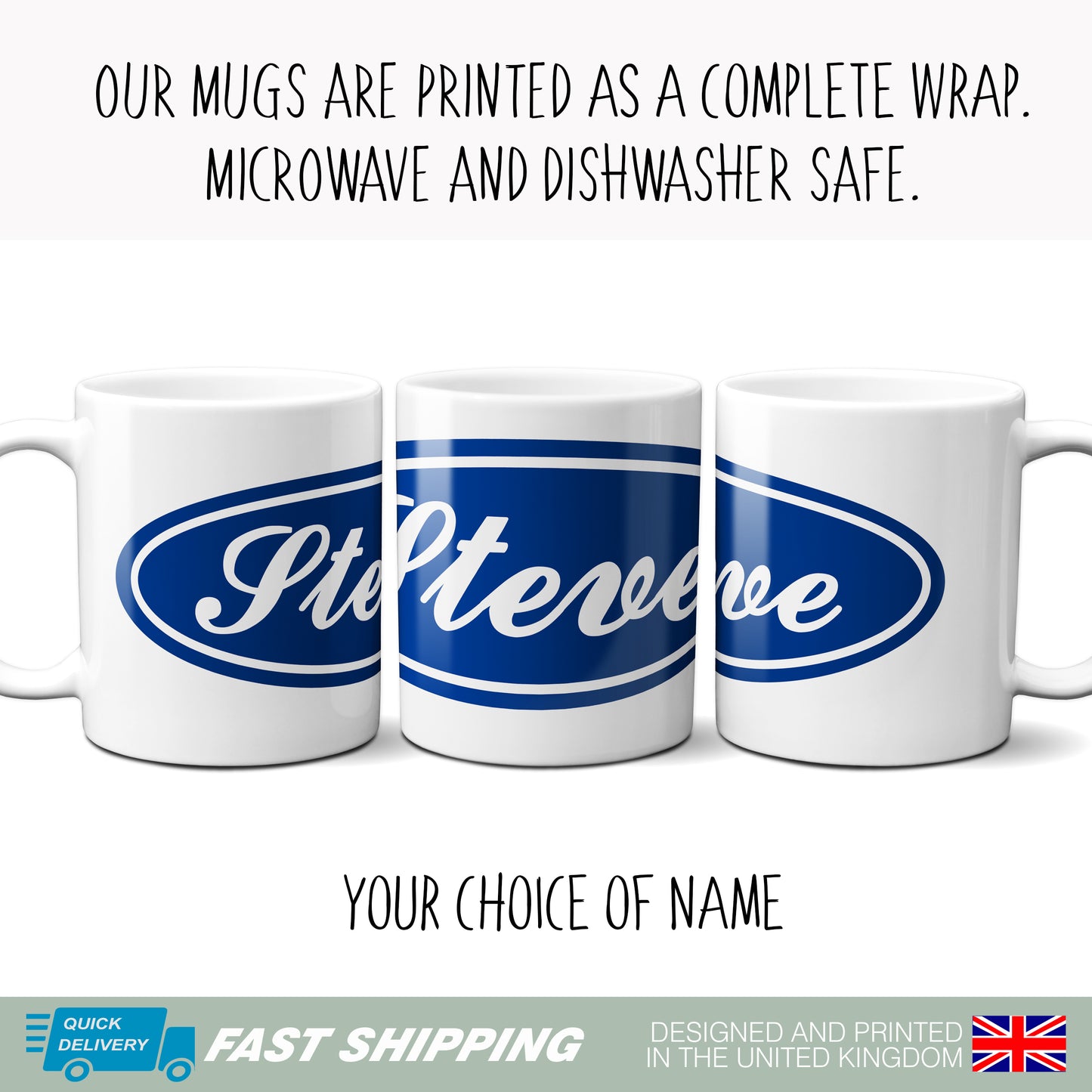 Personalised Ford Logo Mug Gift with Gift Box