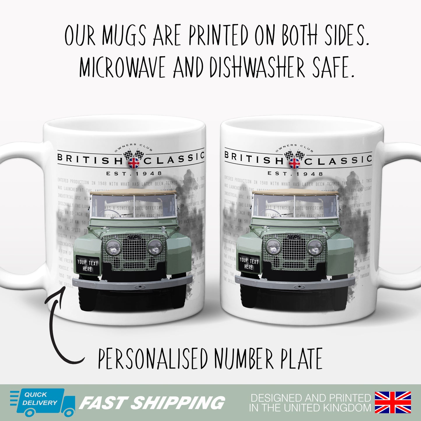 Personalised Land Rover Series 1 Mug Gift