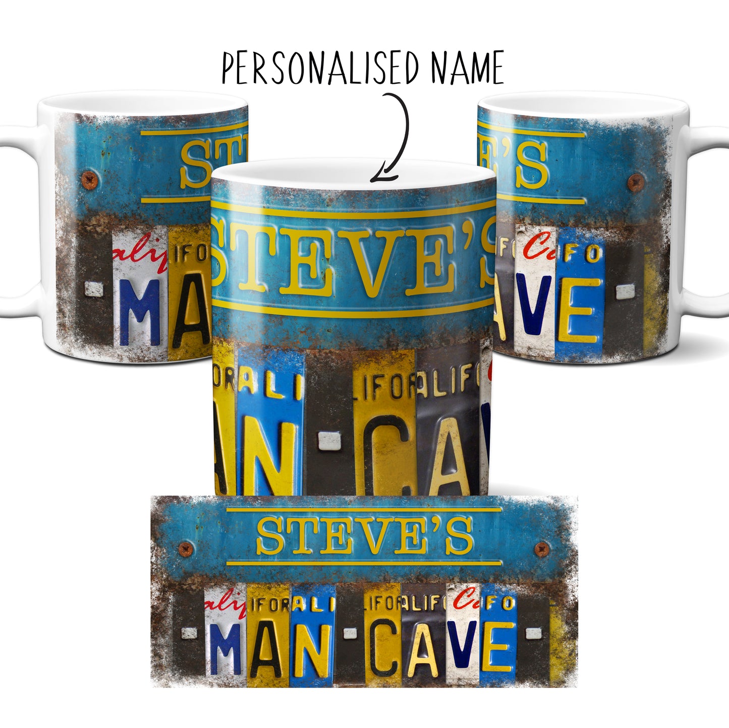 Personalised Man Cave Mug Gift with Gift Box
