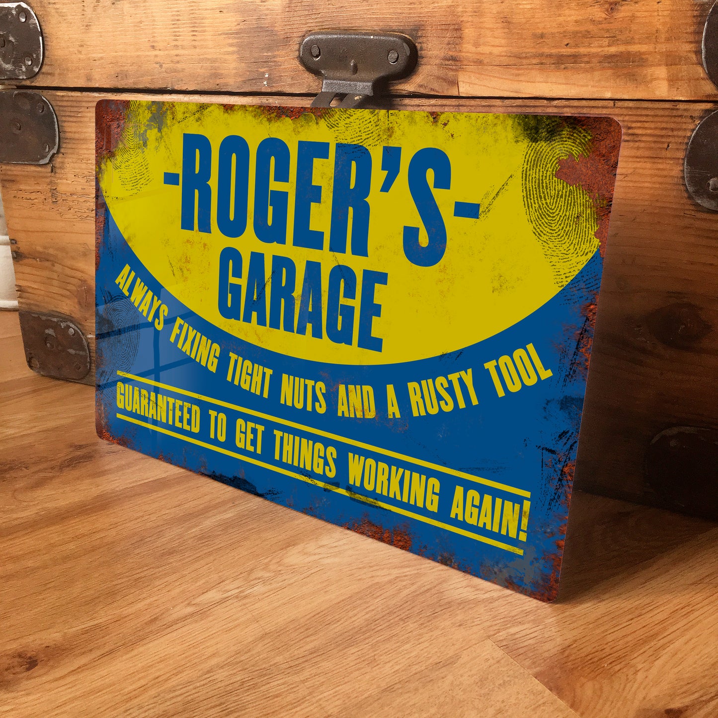 Personalised Vintage Garage Sign - Retro Wall Art Graphic