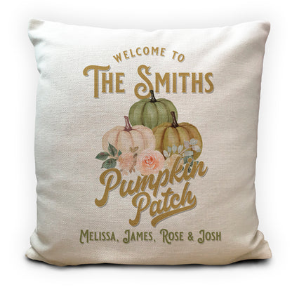 Personalised Autumn Pumpkin Halloween Cushion Cover