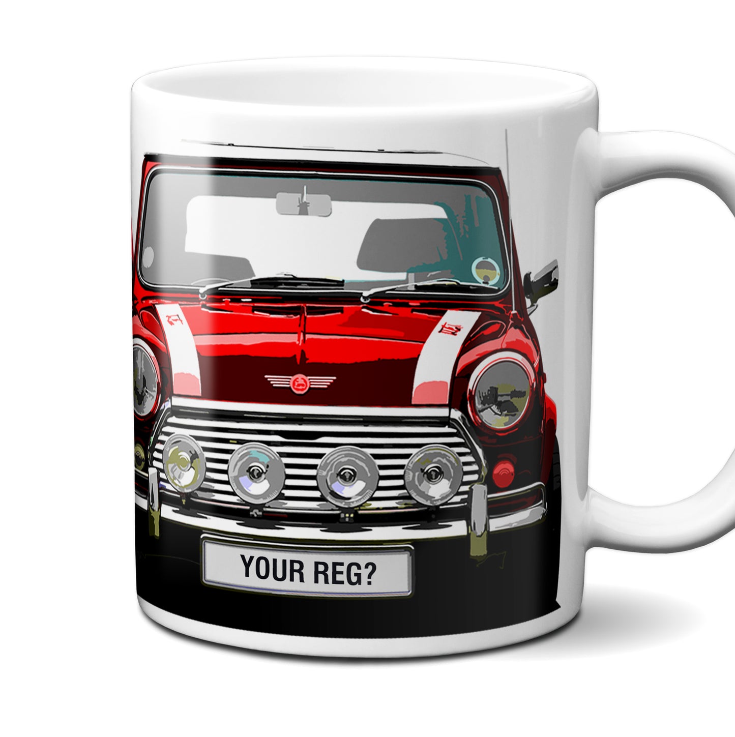 Personalised Mini Cooper Mug Gift British Classic Car