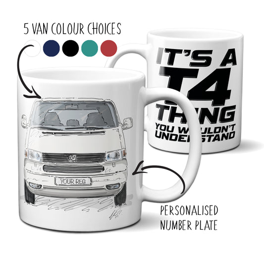 personalised transporter campervan T4 Mug Gift