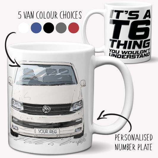 Personalised Camper Van Transporter T6 Mug Gift