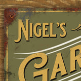 Personalised Garage Metal Door Wall Sign Vintage 200x305mm