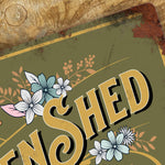 Personalised Garden Shed Metal Door Wall Sign Vintage 200x305mm