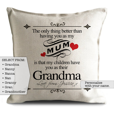 Personalised Mothers Day Cushion Pillow Cover 40cm 16"