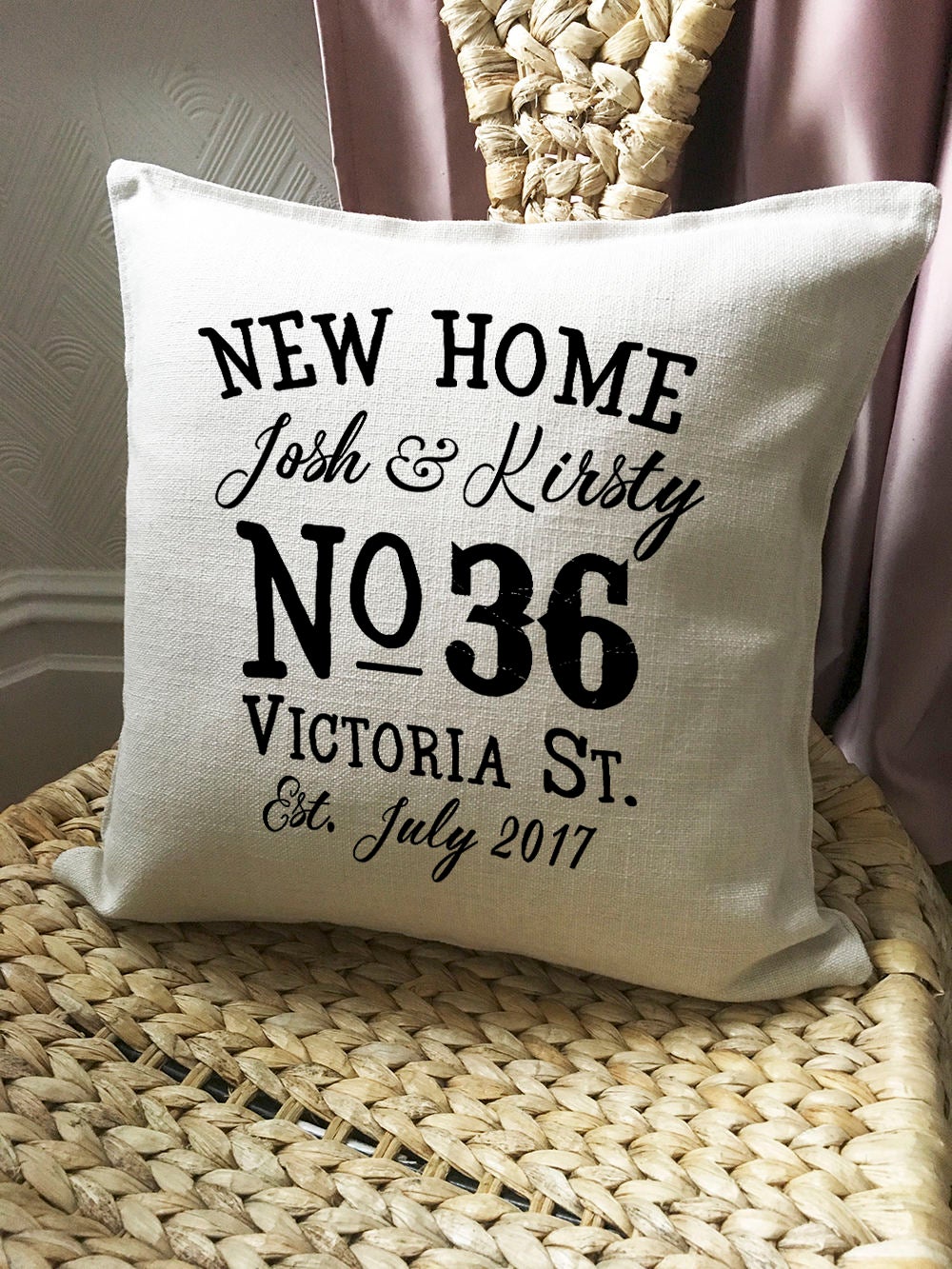 Personalised New Home Moving House Warming Cushion Cover 16