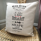 Personalised School Teacher Thank you Gift Cushion Cover 40cm 16"