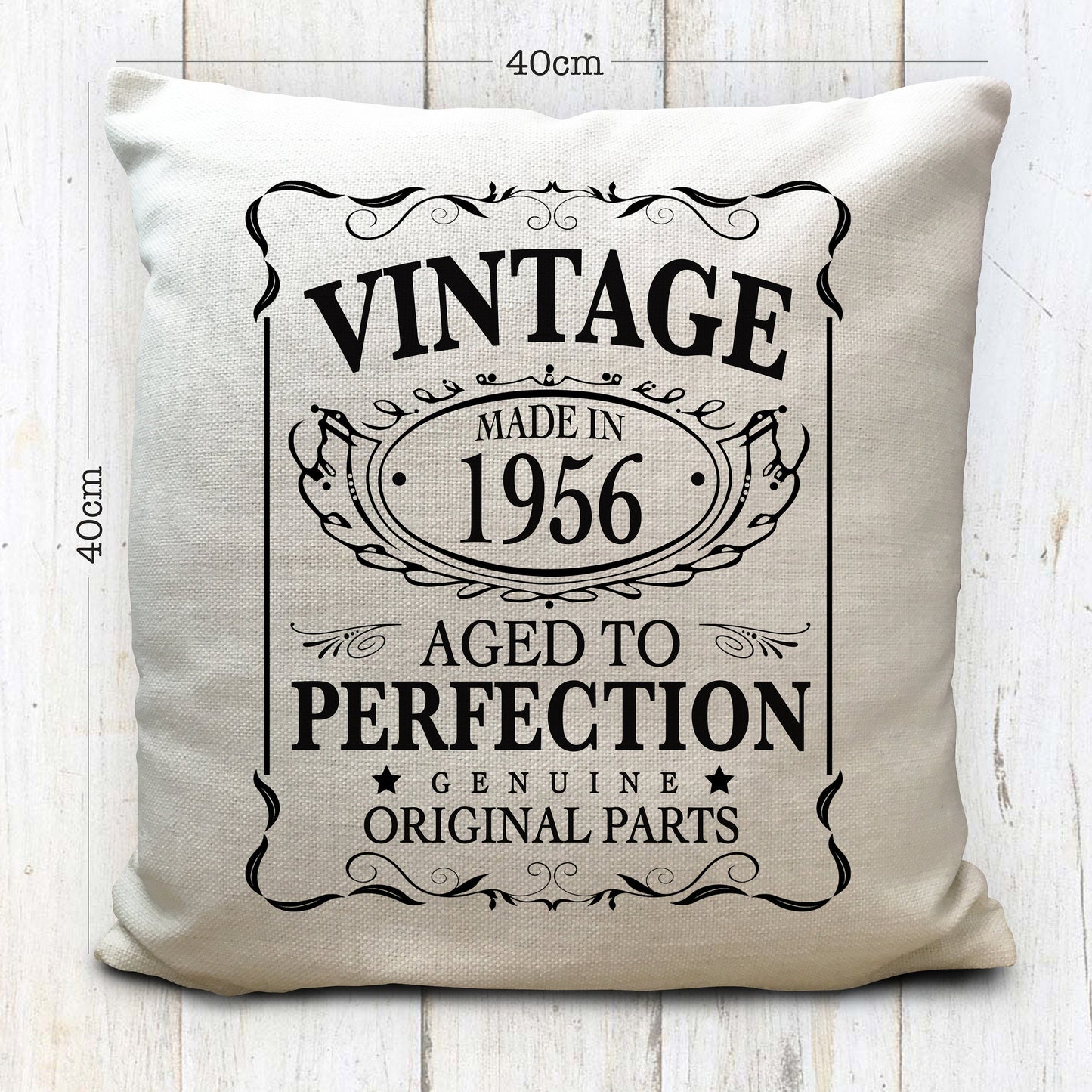 personalised birthday gift cushion cover whisky Jack Daniels design measurements