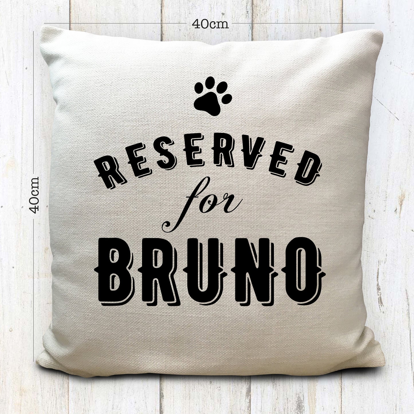 Personalised Pet Name Dog Bed Cushion Cover 40cm 16"