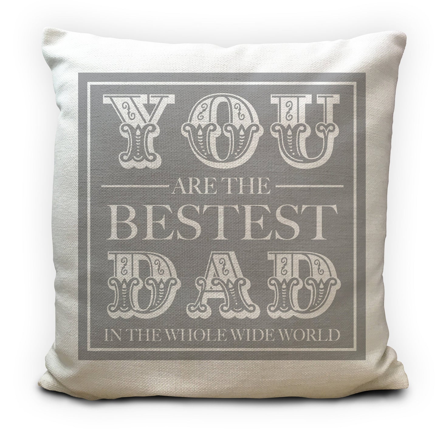 best dad cushion cover with vintage style text
