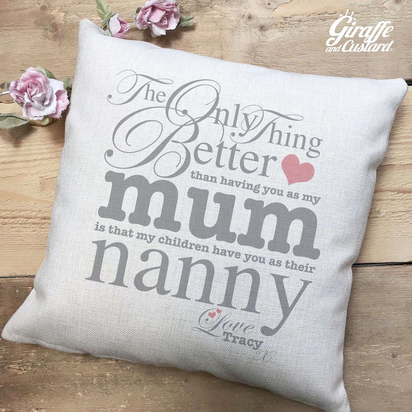 Personalised Mothers Day Cushion Cover Gift 40cm 16"