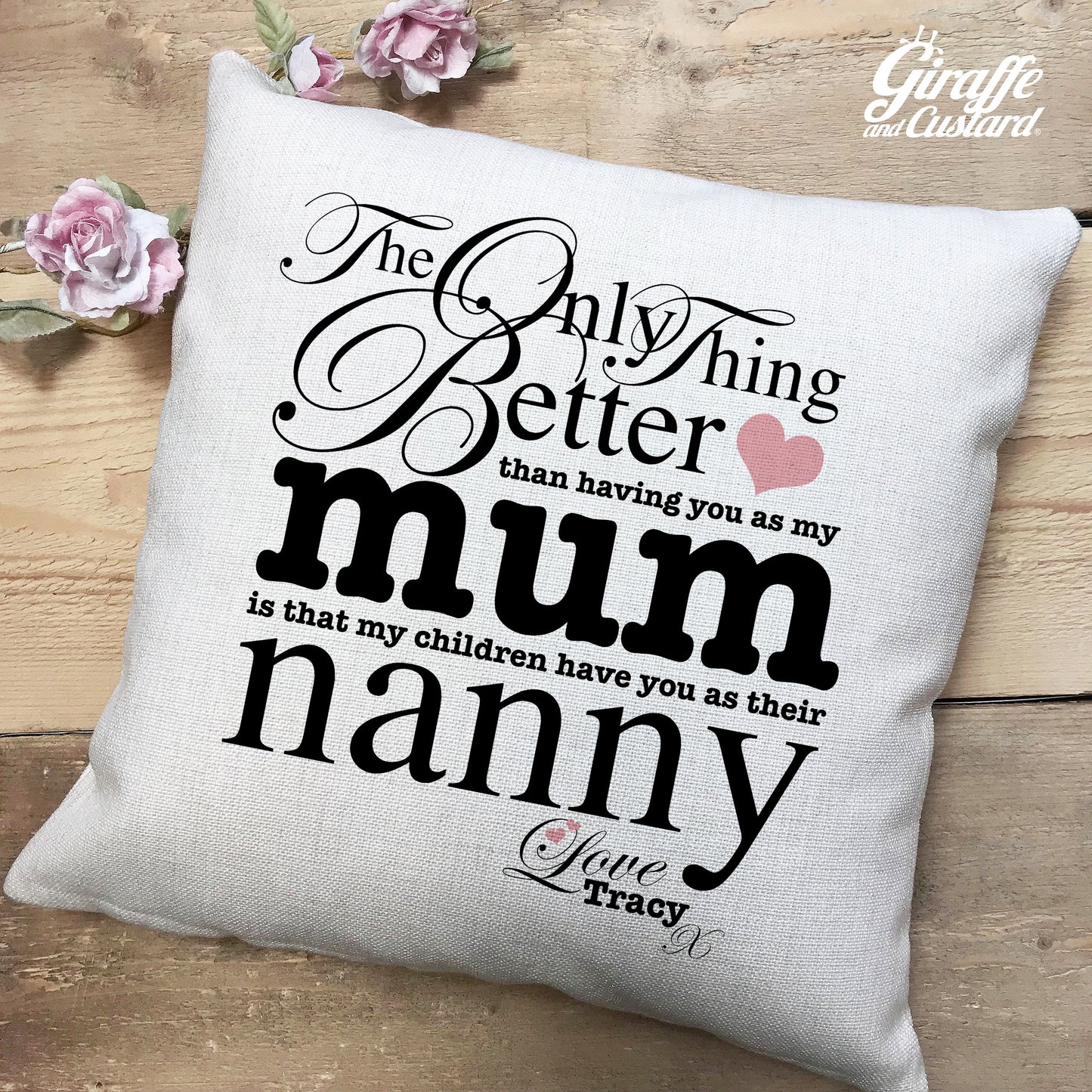 Personalised Mothers Day Cushion Cover Gift 40cm 16"