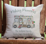 Personalised Motorhome Camping Mobile Home Cushion Cover 16"