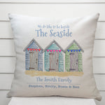 Personalised Seaside Holiday Home Cushion Cover 16"