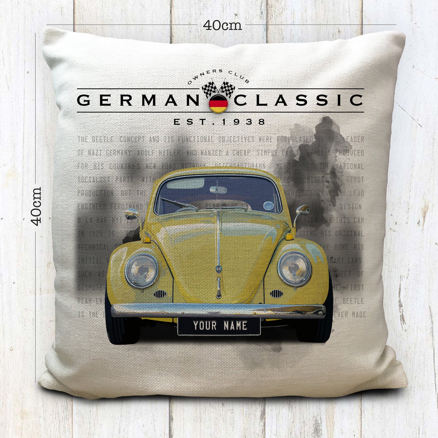 personalised beetle bug cushion cover gift measurements