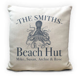 Personalised Octopus Beach Huts Seaside Cushion Cover 16"