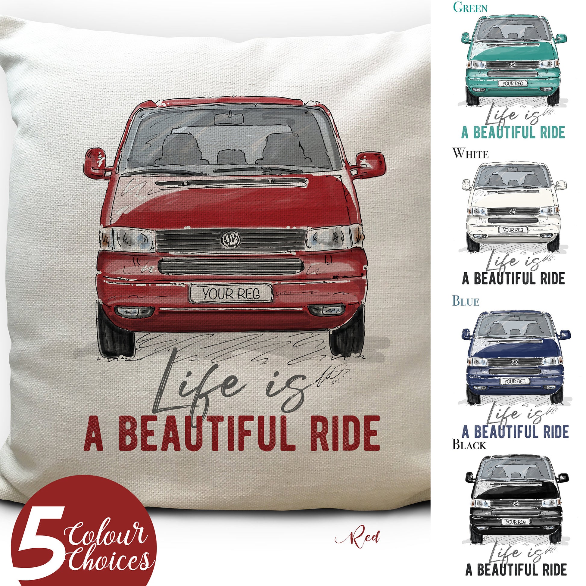 personalised transporter T4 Gift cushion cover