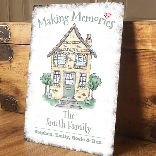 Personalised New Home Metal Waterproof Sign  200x305mm