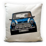 Personalised Mini Cooper Classic Car Cushion Cover 40cm 16 Inch