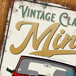 Personalised Classic Mini Cooper Metal Sign 200mm x 305mm