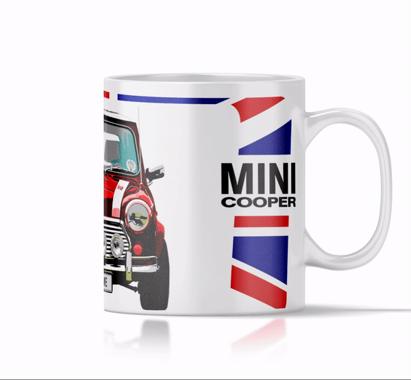 Personalised Mini Cooper Mug Gift Union Jack