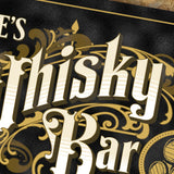 Personalised Whisky Bar Home Pub Metal Door Wall Sign Vintage 200x305mm