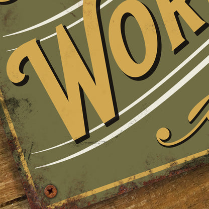 Personalised Workshop Sign Metal Garage Sign Vintage 200x305mm